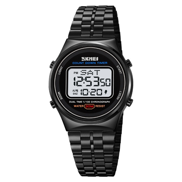 SKMEI 1882 Multifunctional Men 30M Waterproof Luminous Stainless Steel Digital Wrist Watch-TIME.SHOP