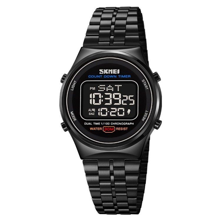 SKMEI 1882 Multifunctional Men 30M Waterproof Luminous Stainless Steel Digital Wrist Watch-TIME.SHOP