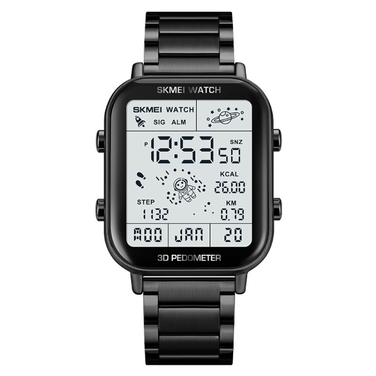 SKMEI 1888 Multifunctional Men 30M Waterproof Sports Stainless Steel Digital Wrist Watch-TIME.SHOP