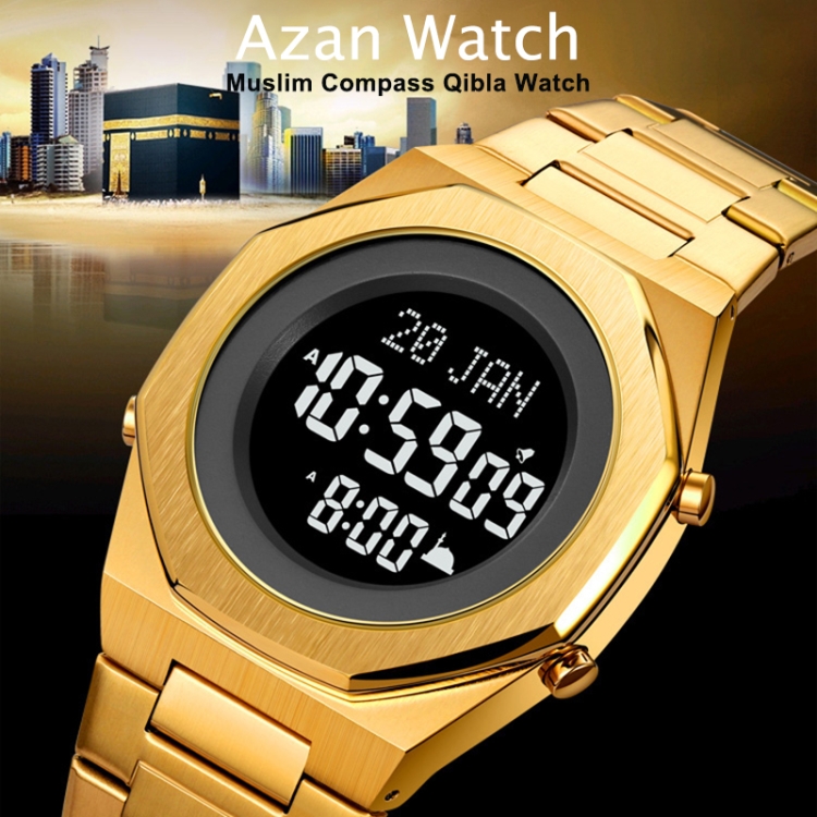 SKMEI 2069 Multifunctional 30M Waterproof Muslim Worships Digital Wrist Watch-TIME.SHOP