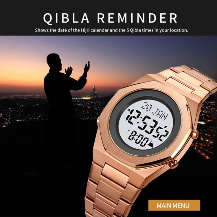 SKMEI 2069 Multifunctional 30M Waterproof Muslim Worships Digital Wrist Watch-TIME.SHOP