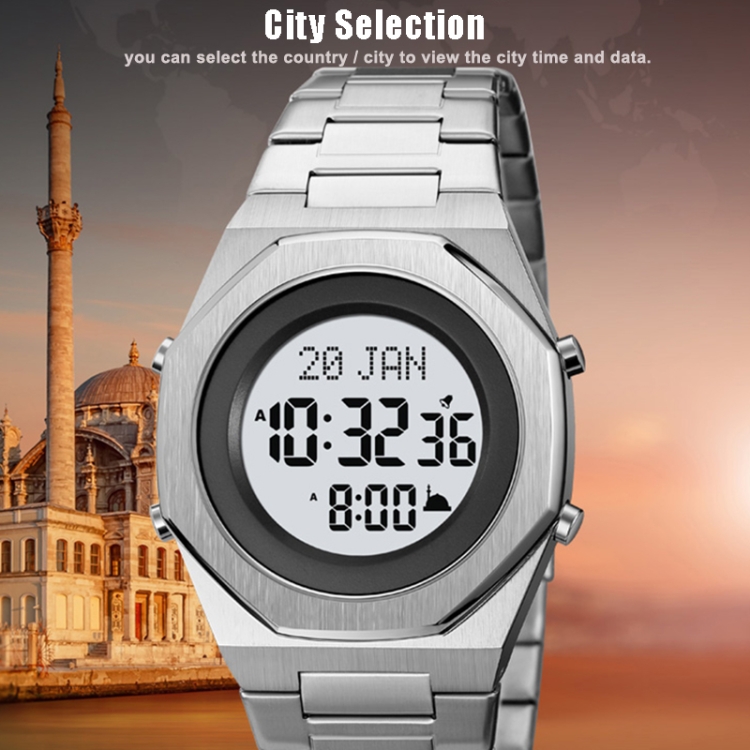 SKMEI 2069 Multifunctional 30M Waterproof Muslim Worships Digital Wrist Watch-TIME.SHOP