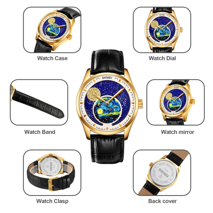 SKMEI 2115 Multifunctional Men Outdoor 30M Waterproof Moon Phase Quartz Watch-TIME.SHOP