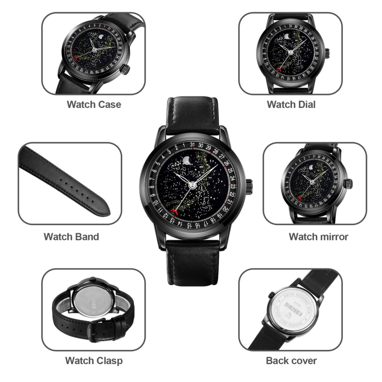 SKMEI 2116 Multifunctional Men 30M Waterproof Fashion Casual Quartz Watch-TIME.SHOP