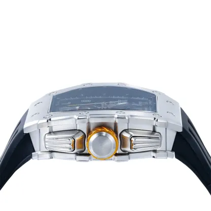 Wholesale Male Quartz Luxury Chronograph Wristwatches With Luminous Reloj Personalizado Silicone Watch Strap Black Man Watches-TIME.SHOP