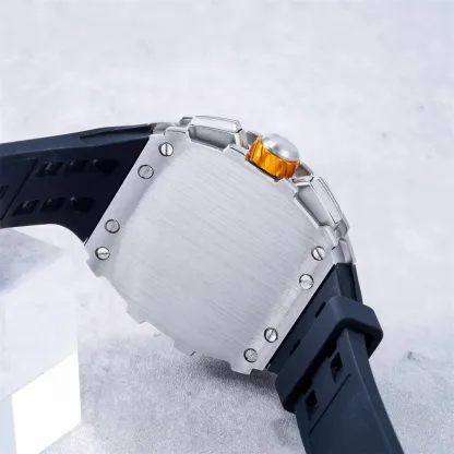 Wholesale Male Quartz Luxury Chronograph Wristwatches With Luminous Reloj Personalizado Silicone Watch Strap Black Man Watches-TIME.SHOP