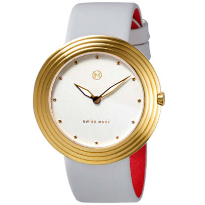 Nove Streamliner 40mm Gold White-TIME.SHOP