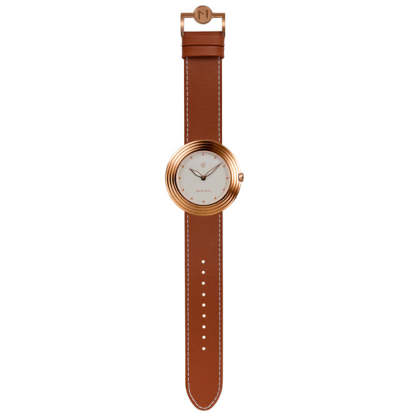 Nove Streamliner 40mm Brown White-TIME.SHOP