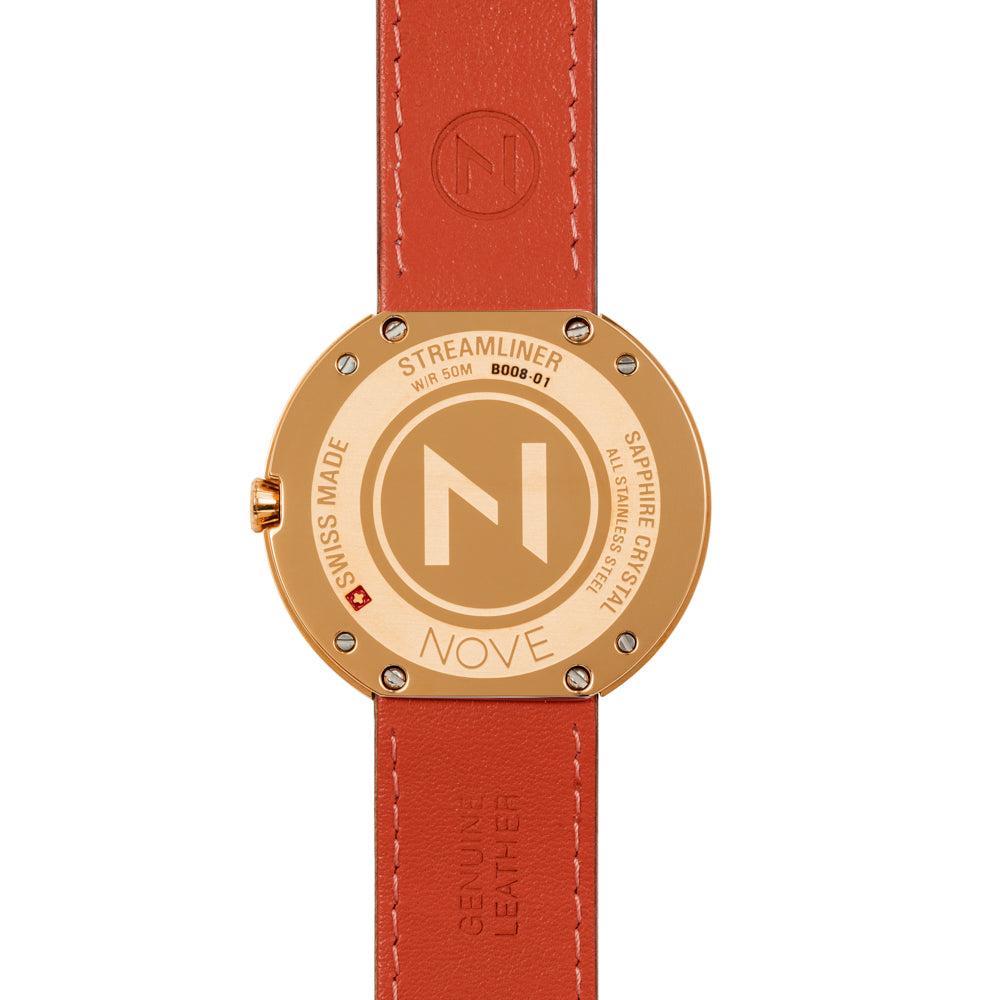 Nove Streamliner 40mm Brown White-TIME.SHOP
