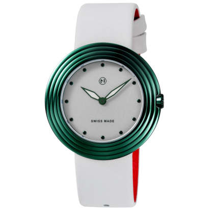 Nove Streamliner 40mm White Green-TIME.SHOP