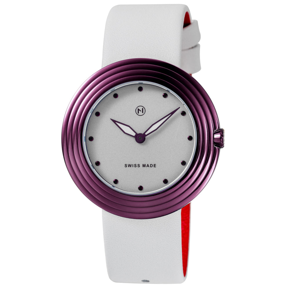 Nove Streamliner 40mm White Purple-TIME.SHOP