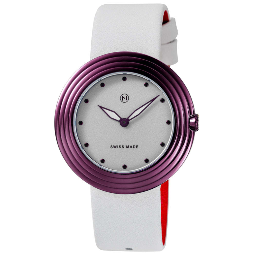 Nove Streamliner 40mm White Purple-TIME.SHOP