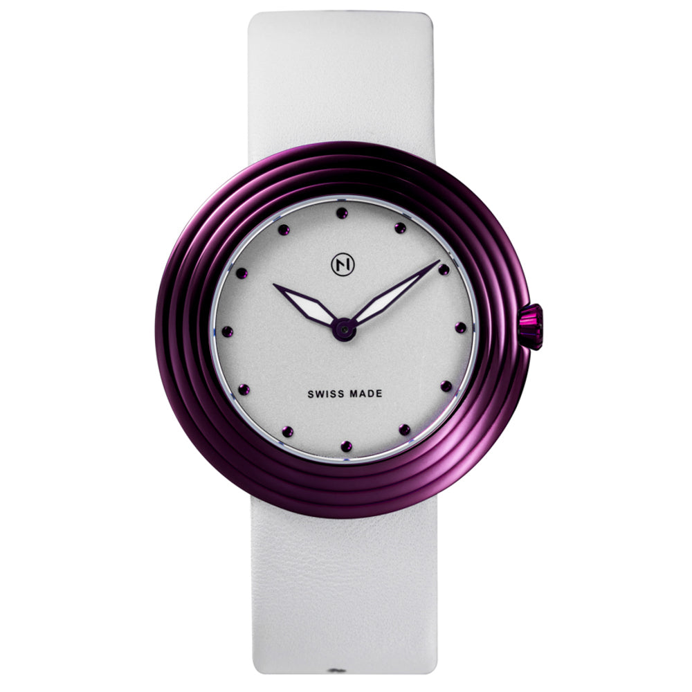 Nove Streamliner 40mm White Purple-TIME.SHOP