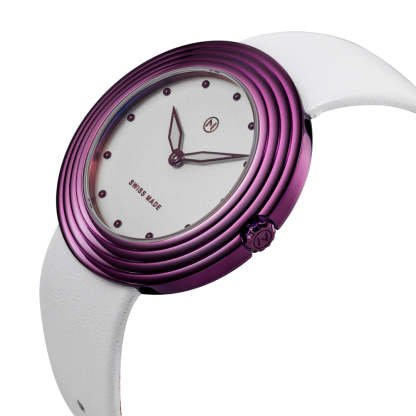 Nove Streamliner 40mm White Purple-TIME.SHOP