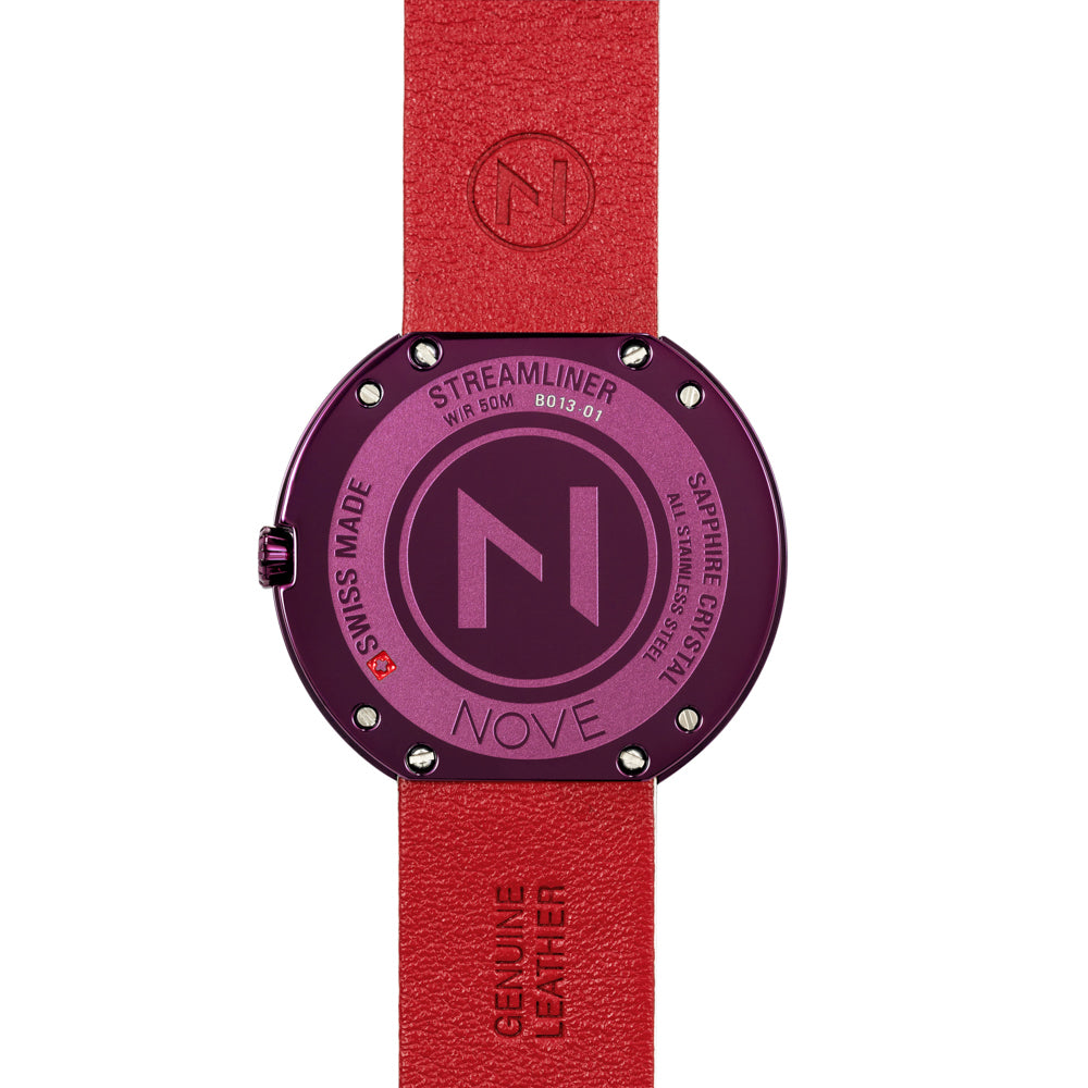 Nove Streamliner 40mm White Purple-TIME.SHOP