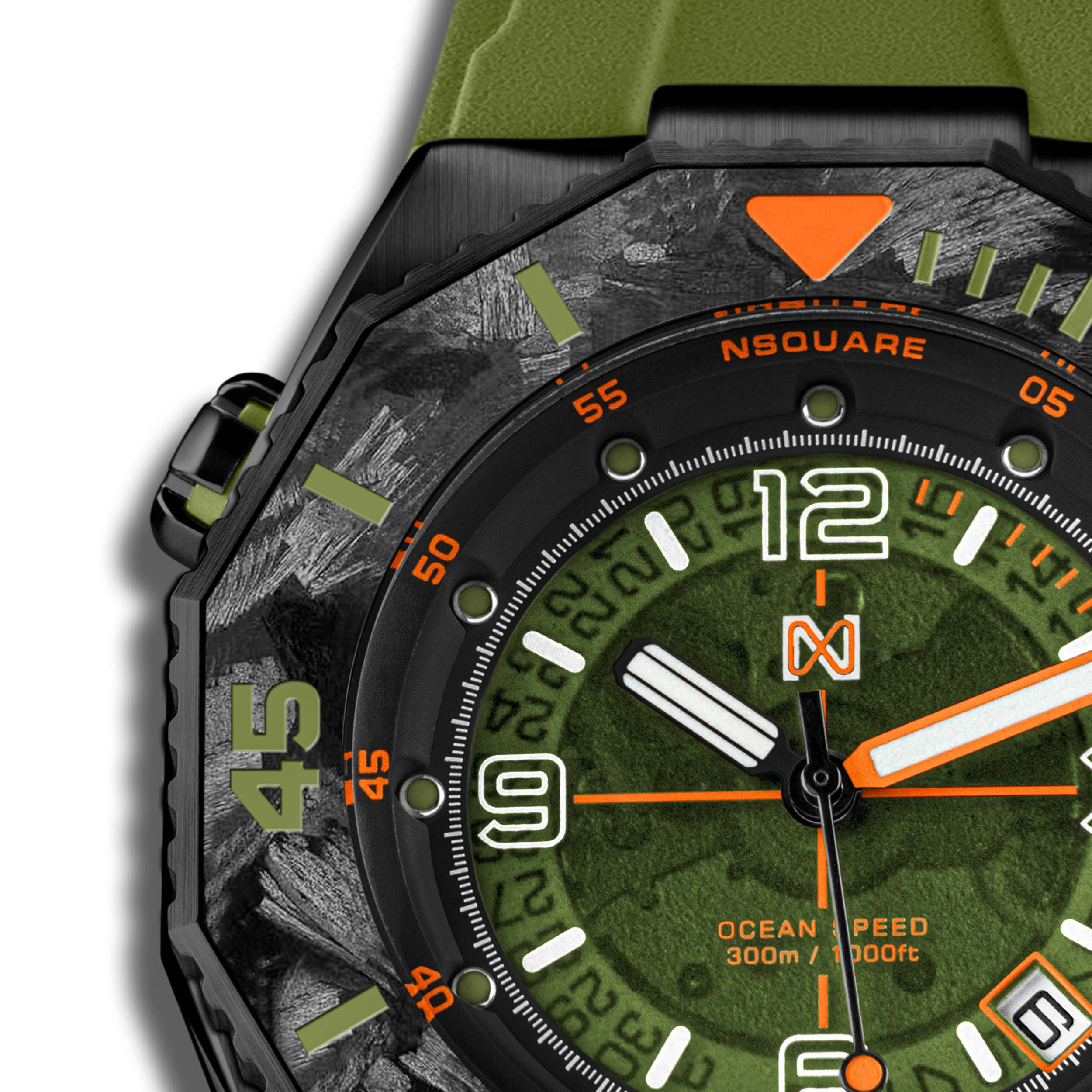 Nsquare Ocean Speed Diver Swiss Automatic Green-TIME.SHOP