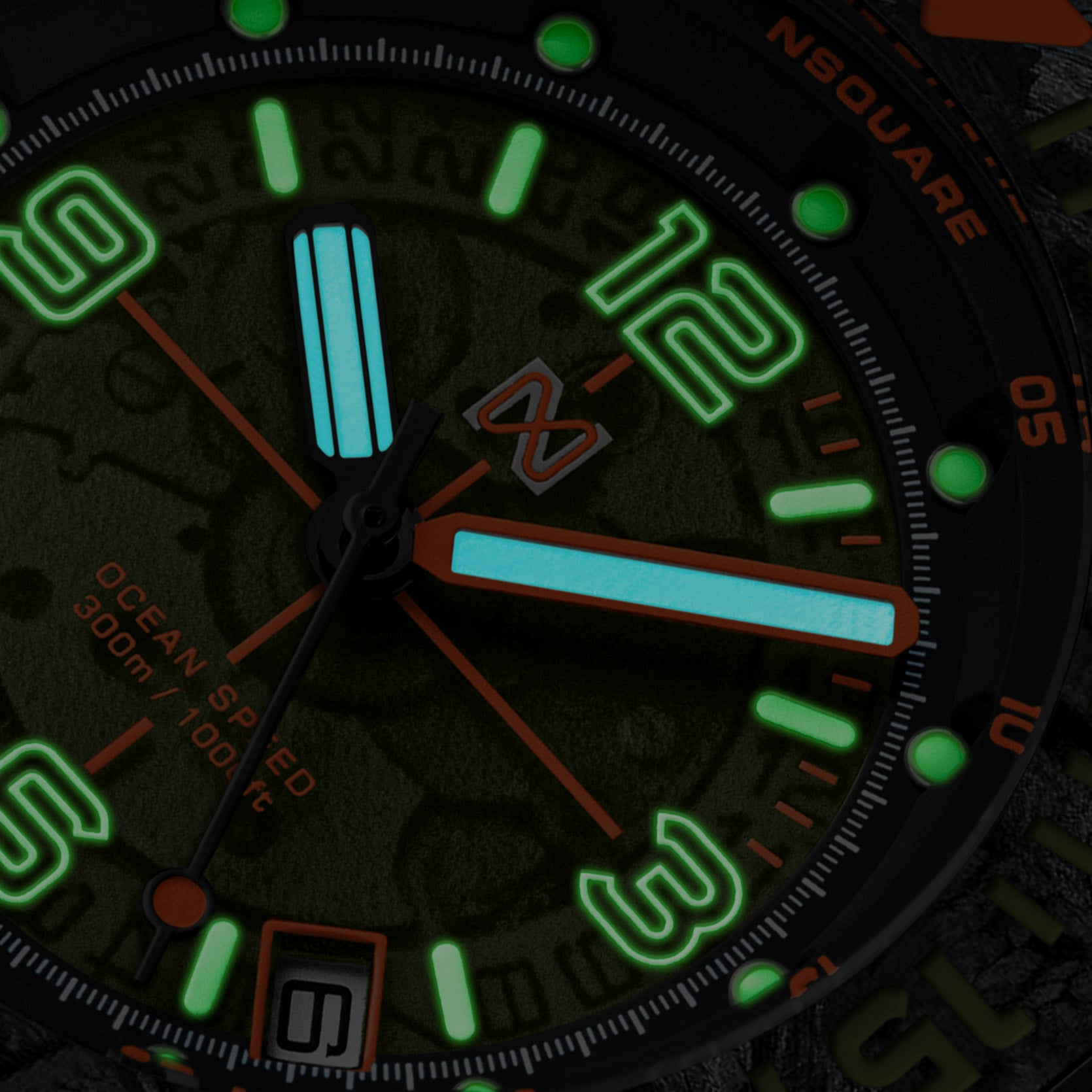 Nsquare Ocean Speed Diver Swiss Automatic Green-TIME.SHOP
