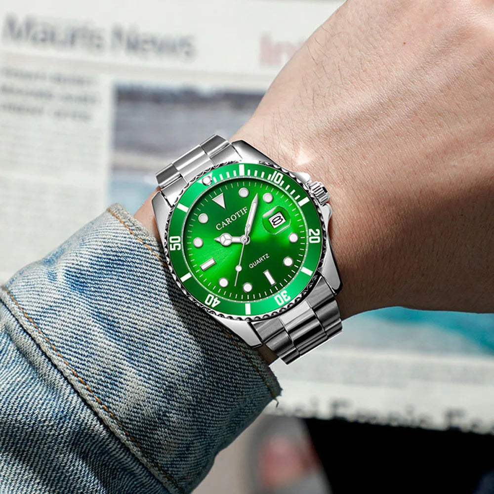 Fashionable and High Quality Luxury Men's Watch Date Waterproof Sports Glow Quartz Watch Men's Clock relogios masculino NEW