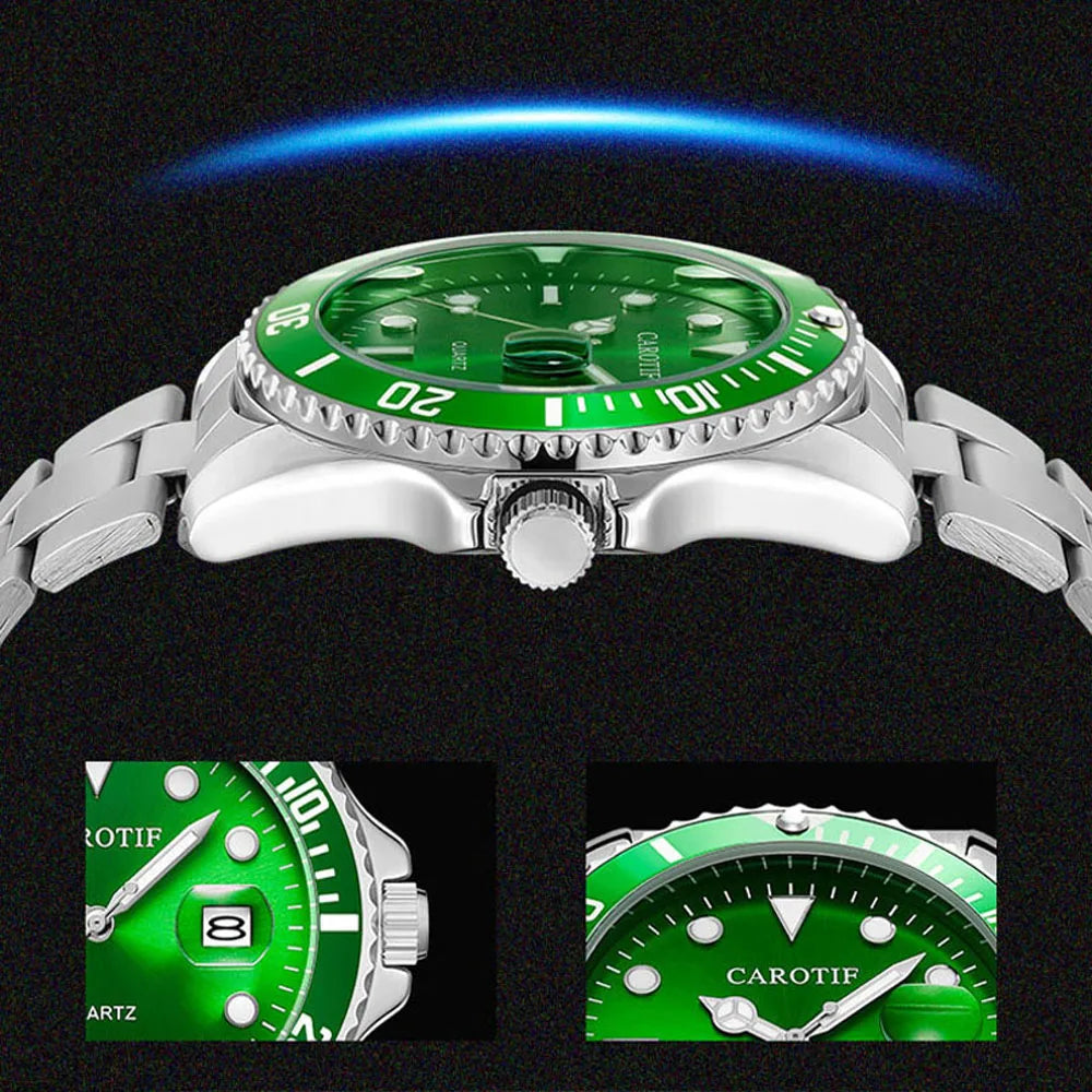 Fashionable and High Quality Luxury Men's Watch Date Waterproof Sports Glow Quartz Watch Men's Clock relogios masculino NEW