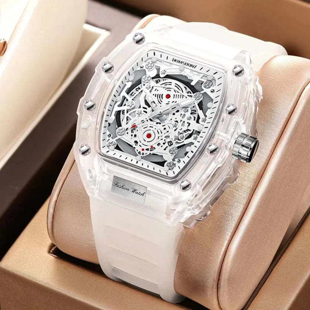 Crystal Case Fluororubber Strap Watch Luminous ! SALE TODAY!
