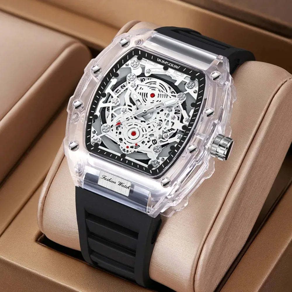 Crystal Case Fluororubber Strap Watch Luminous ! SALE TODAY!