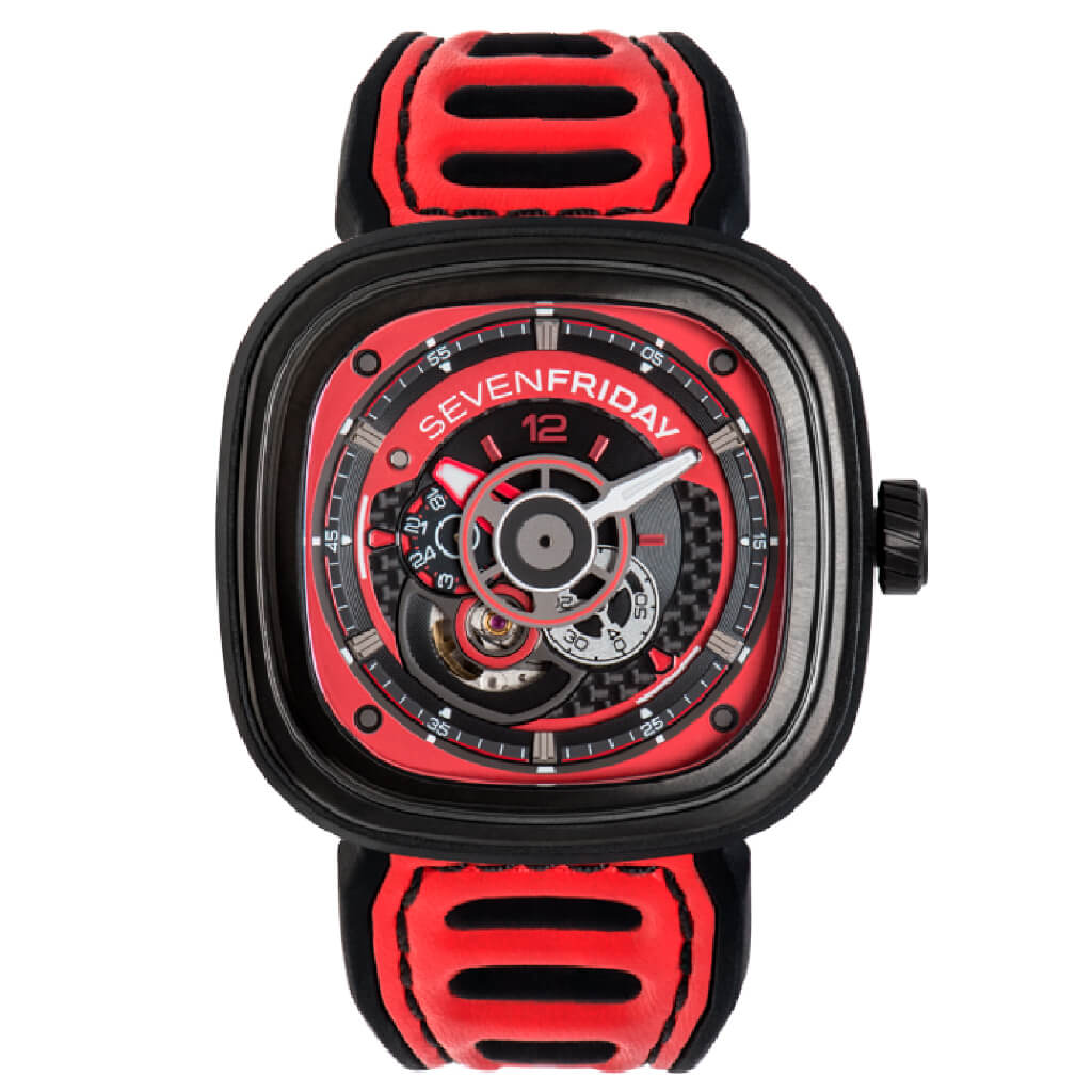 SEVENFRIDAY: P3B/06 RACING TEAM RED HOT WATCH-TIME.SHOP