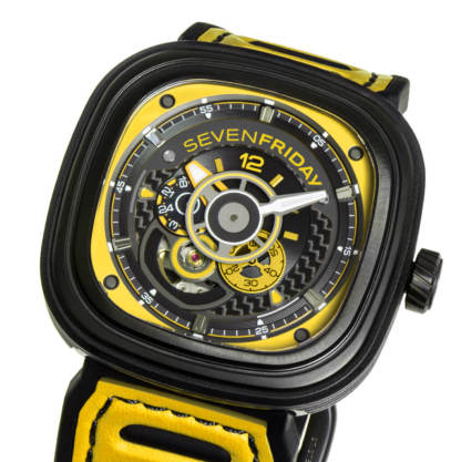 SEVENFRIDAY: P3B/03 RACING TEAM YELLOW HOT WATCH-TIME.SHOP