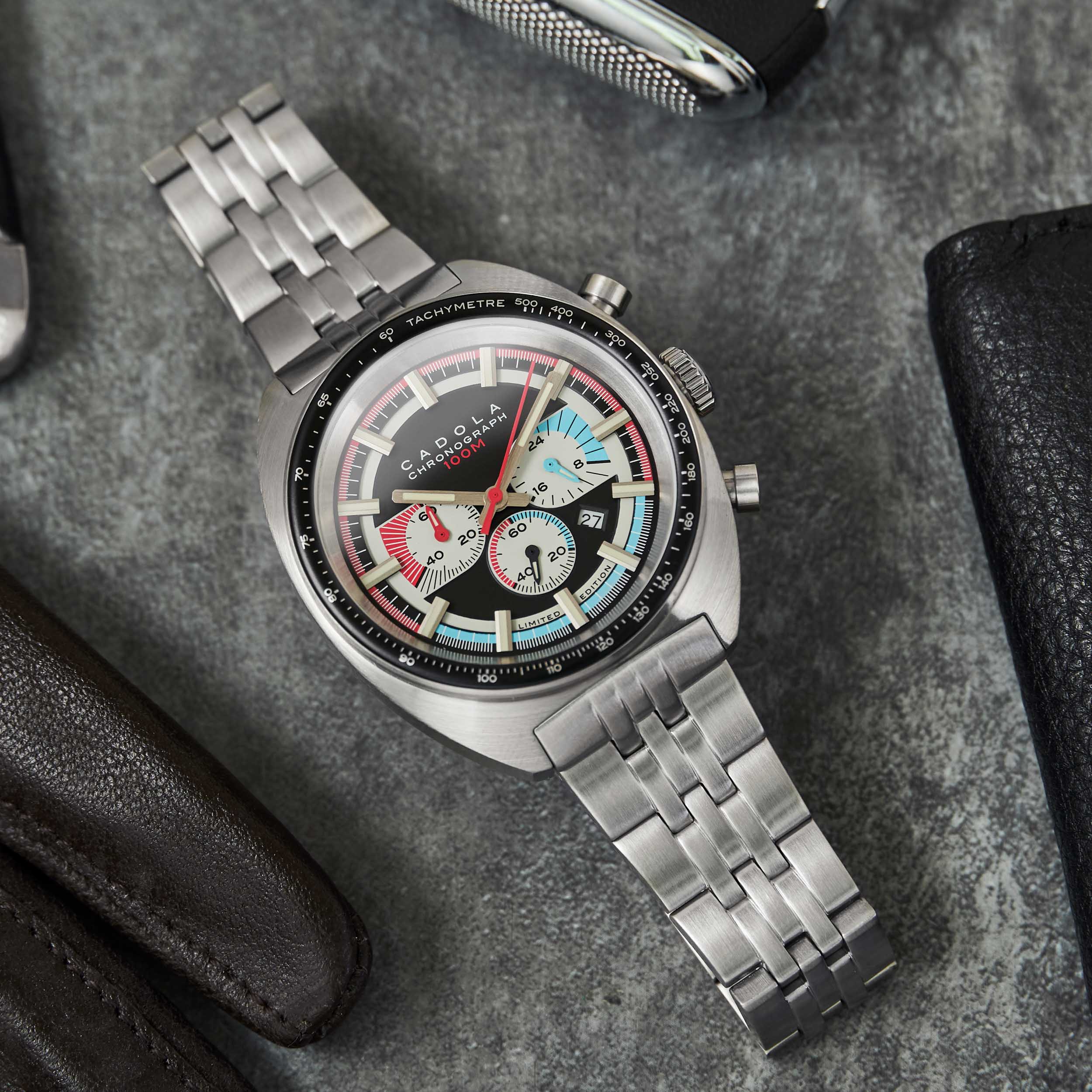 Cadola 1977 Chronograph Classic Black Limited Edition-TIME.SHOP