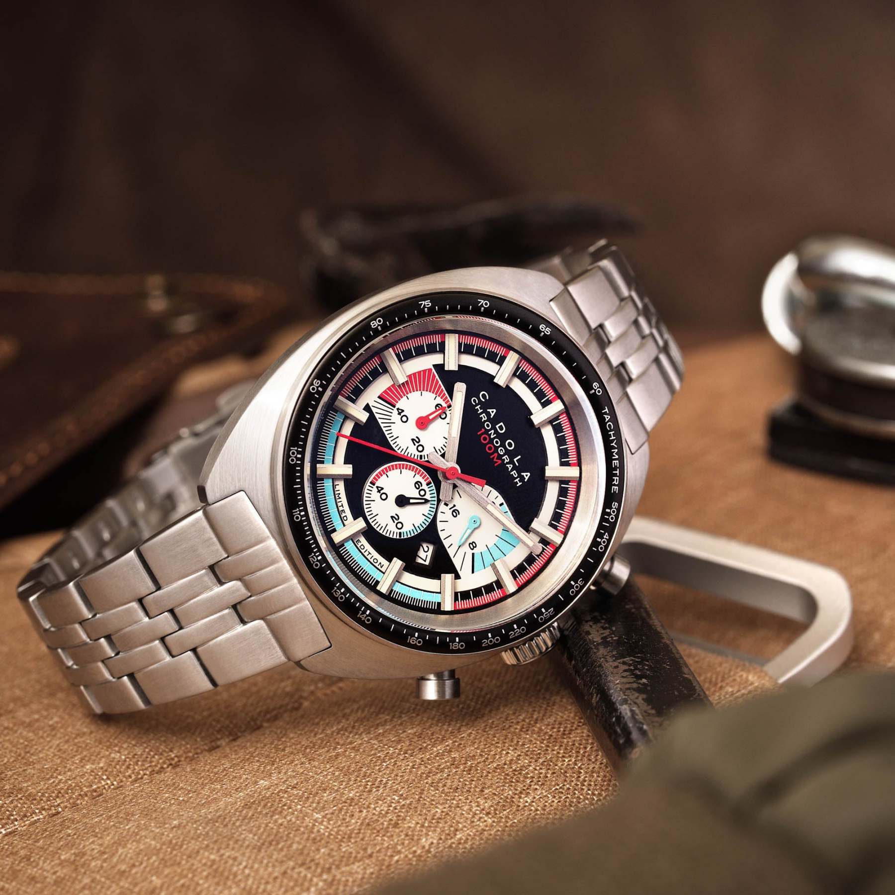 Cadola 1977 Chronograph Classic Black Limited Edition-TIME.SHOP