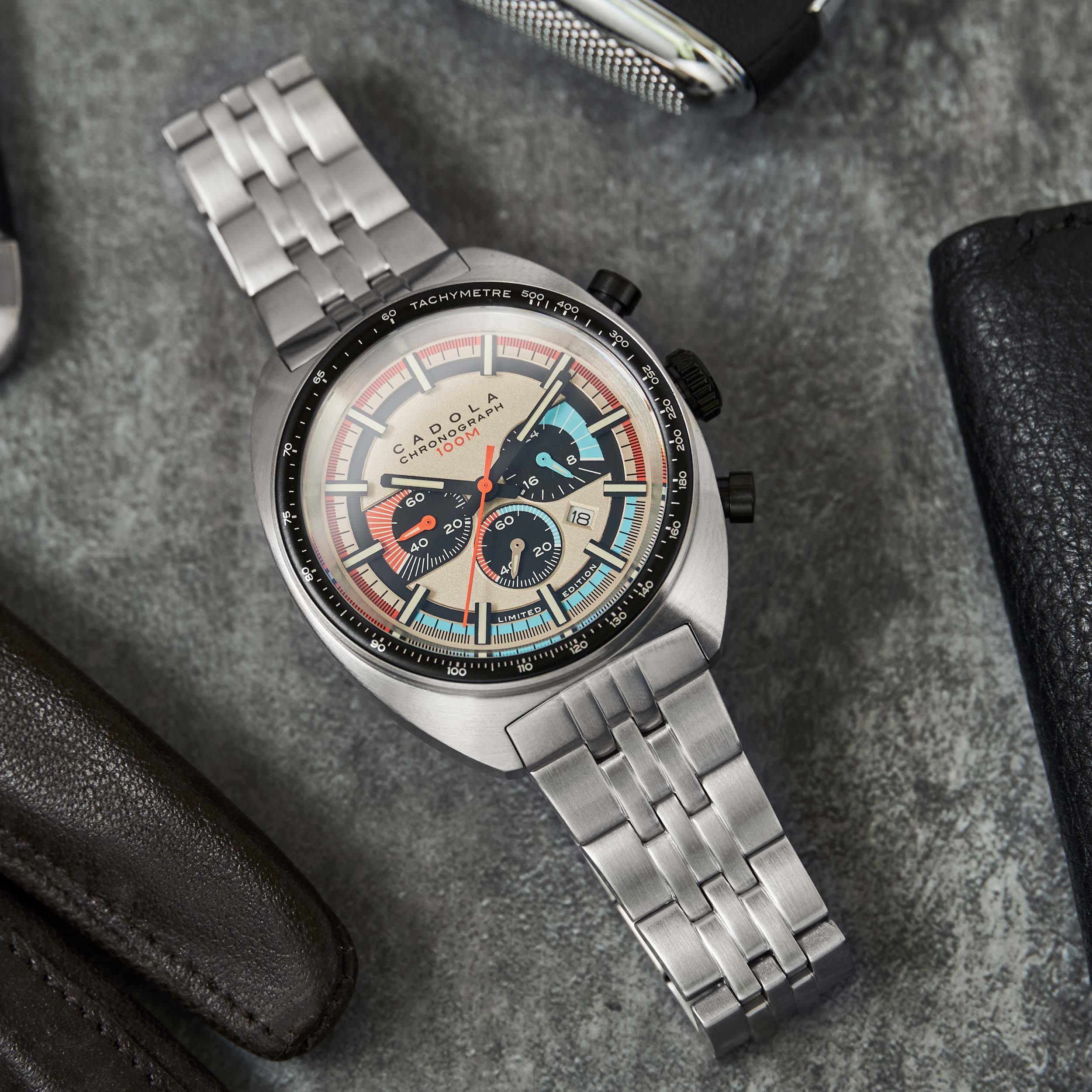 Cadola 1977 Chronograph Classic Stone Limited Edition-TIME.SHOP