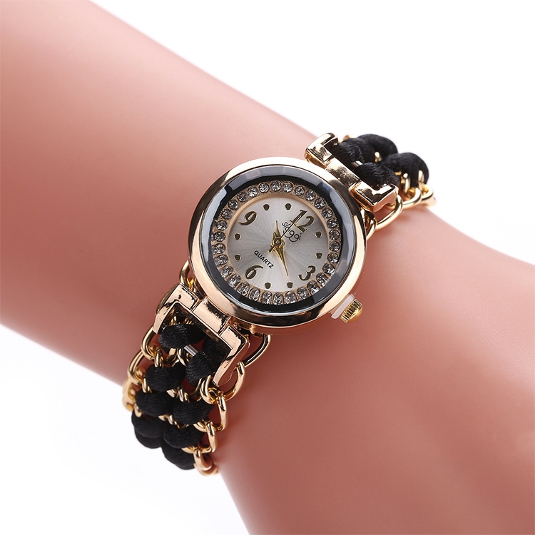 Sloggi 377 Women Knitting Rope Chain Quartz Wrist Watch-TIME.SHOP