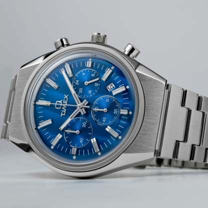 Timex Q Falcon Eye Chronograph 40mm Blue SS-TIME.SHOP