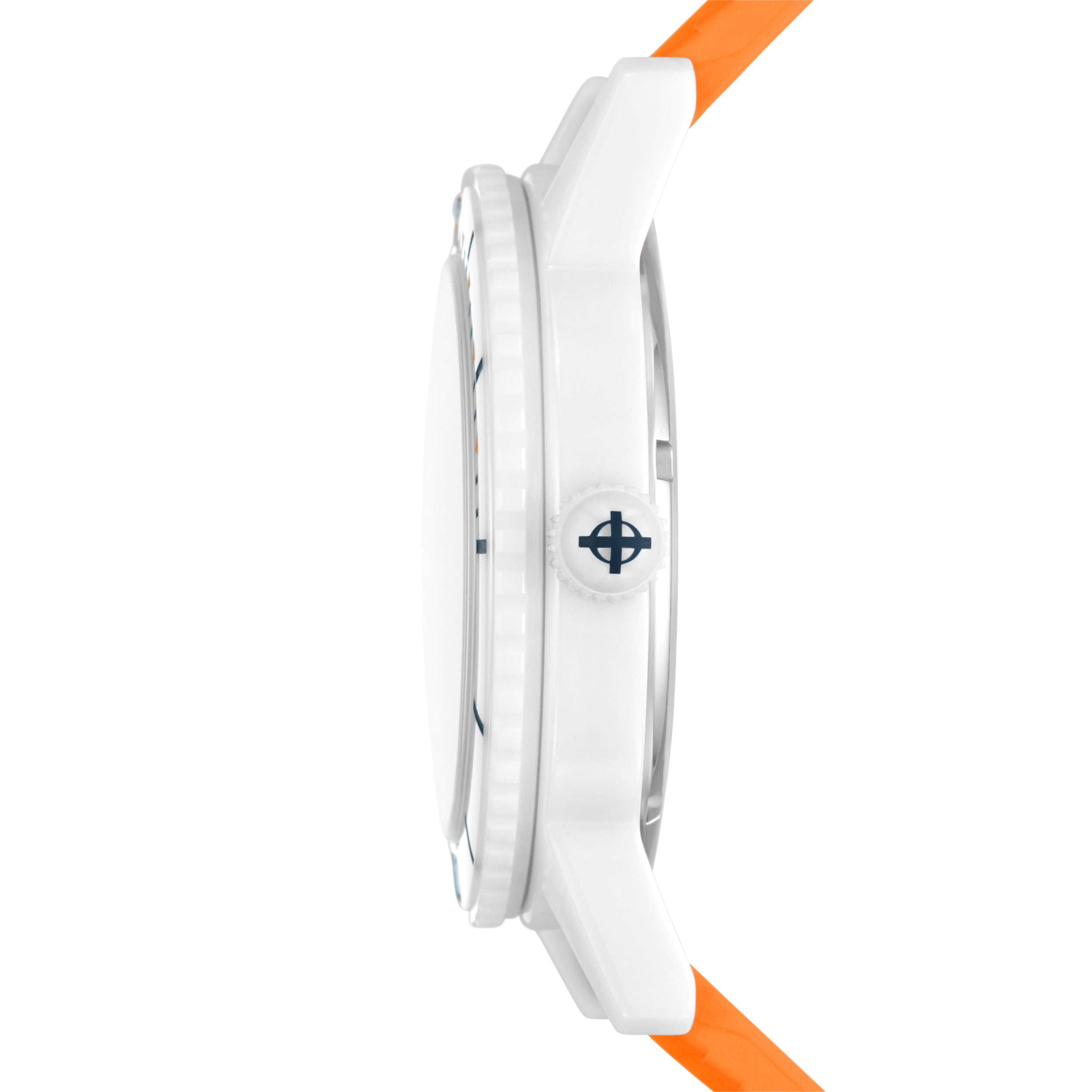 Zodiac ZO9591 Super Sea Wolf Ceramic Swiss Automatic White Orange-TIME.SHOP