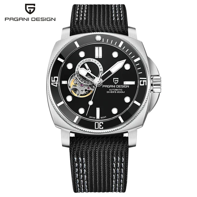 Pd1736 Pagani design 2024 men automatic mechanical watch casual fashion Sapphire stainless steel diving TMI nh39 Reloj Hombre