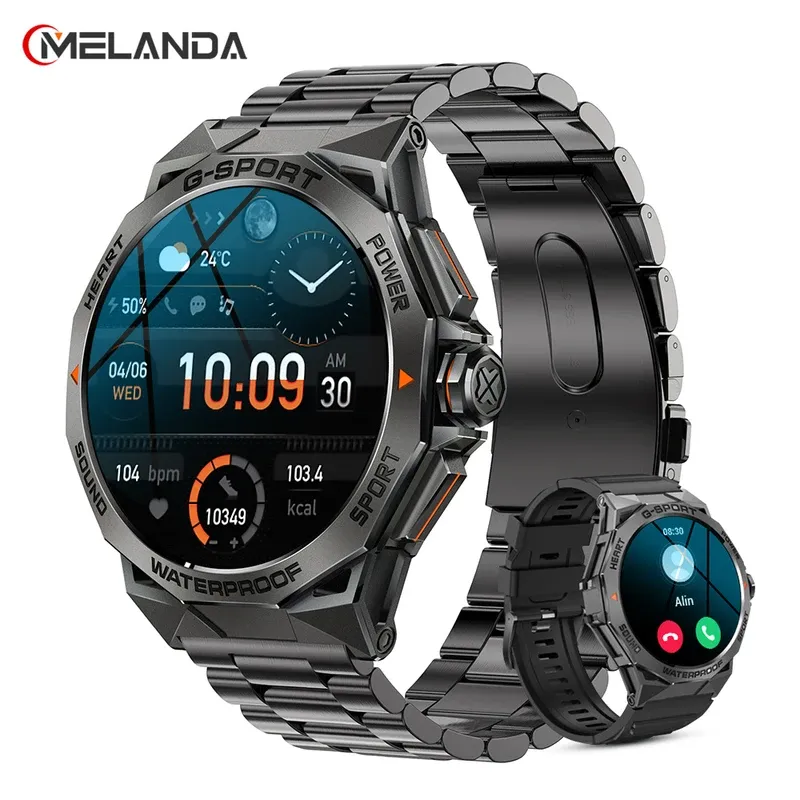 Hit 1.43 "AMOLED HD screen new Bluetooth call smart watch sports fitness tracker health monitor smart watch for Android iOS