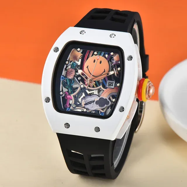 UTAHI BK158 Smiling Face Business Men's Watch Tonneau High Quality Leisure Fashion Waterproof Quartz Watch