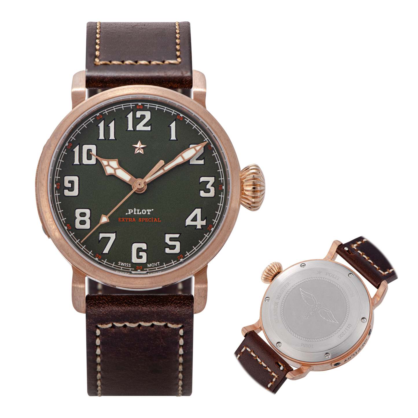 Pilot Master SUPILOT008 Green Dial ST2130 Movement-TIME.SHOP