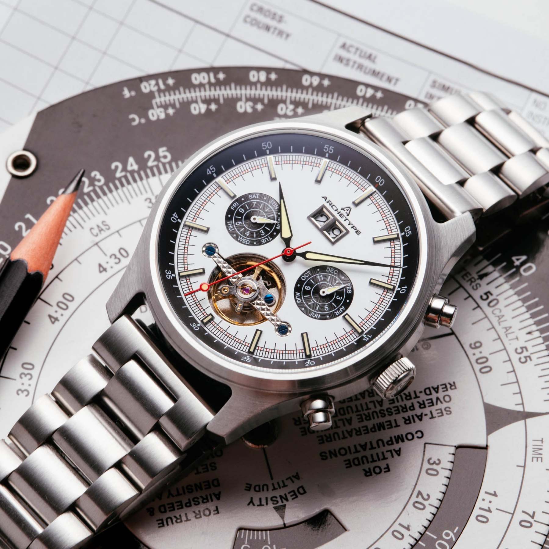 Archetype Blackhawk Automatic Calendar Panda-TIME.SHOP