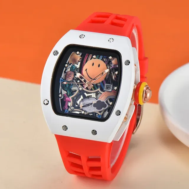 UTAHI BK158 Smiling Face Business Men's Watch Tonneau High Quality Leisure Fashion Waterproof Quartz Watch