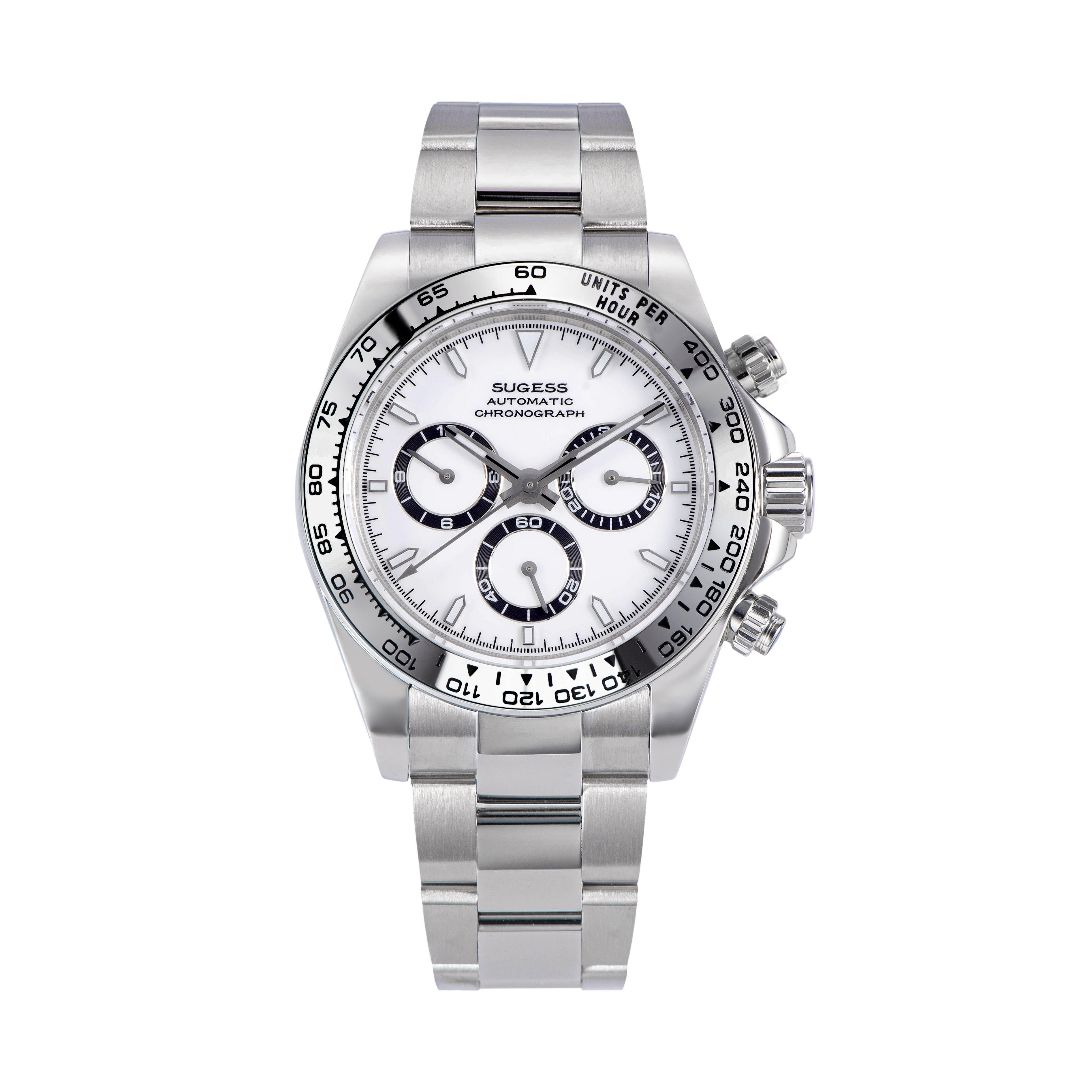 Automatic Chronograph S418-2.001 White Dial Stainless Steel Bezel Professional-TIME.SHOP