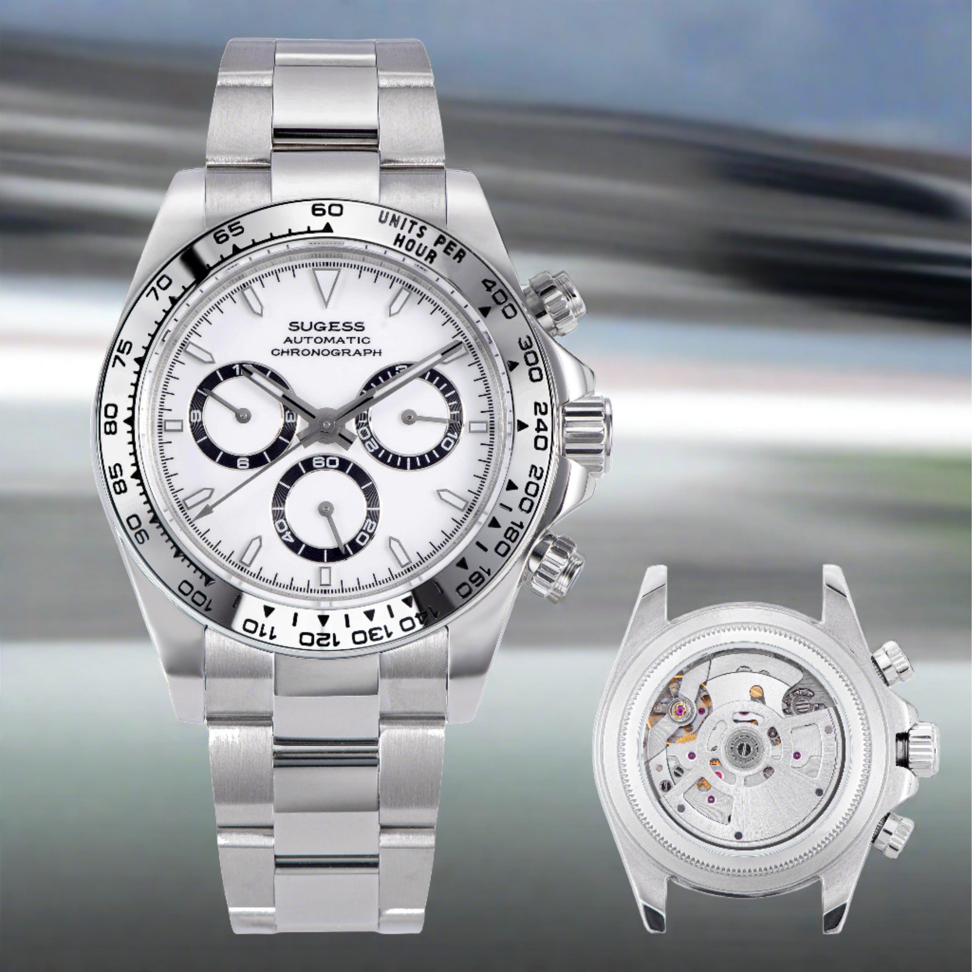 Automatic Chronograph S418-2.001 White Dial Stainless Steel Bezel Professional-TIME.SHOP