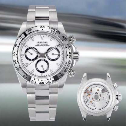 Automatic Chronograph S418-2.001 White Dial Stainless Steel Bezel Professional-TIME.SHOP