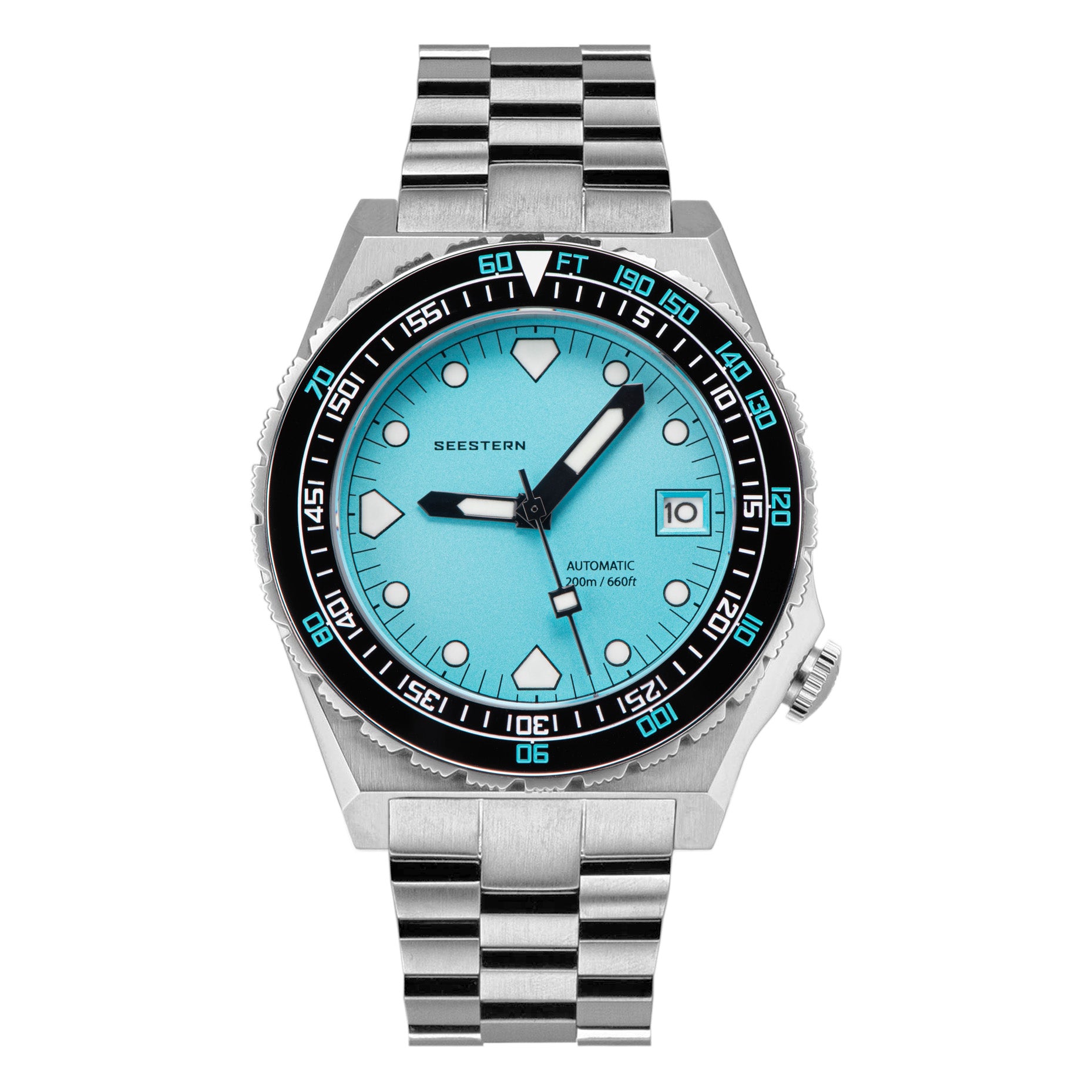 Seestern Vintage 407 600T Light Blue Dial Ceramic Bezel-TIME.SHOP