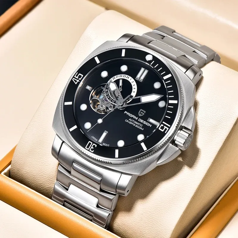 Pd1736 Pagani design 2024 men automatic mechanical watch casual fashion Sapphire stainless steel diving TMI nh39 Reloj Hombre