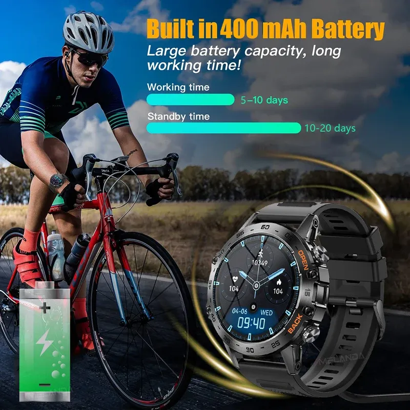 Hit 2023 new 1.39 "Bluetooth call smart watch men sports fitness tracker IP67 waterproof smartwatch for Android iOS 400mAh
