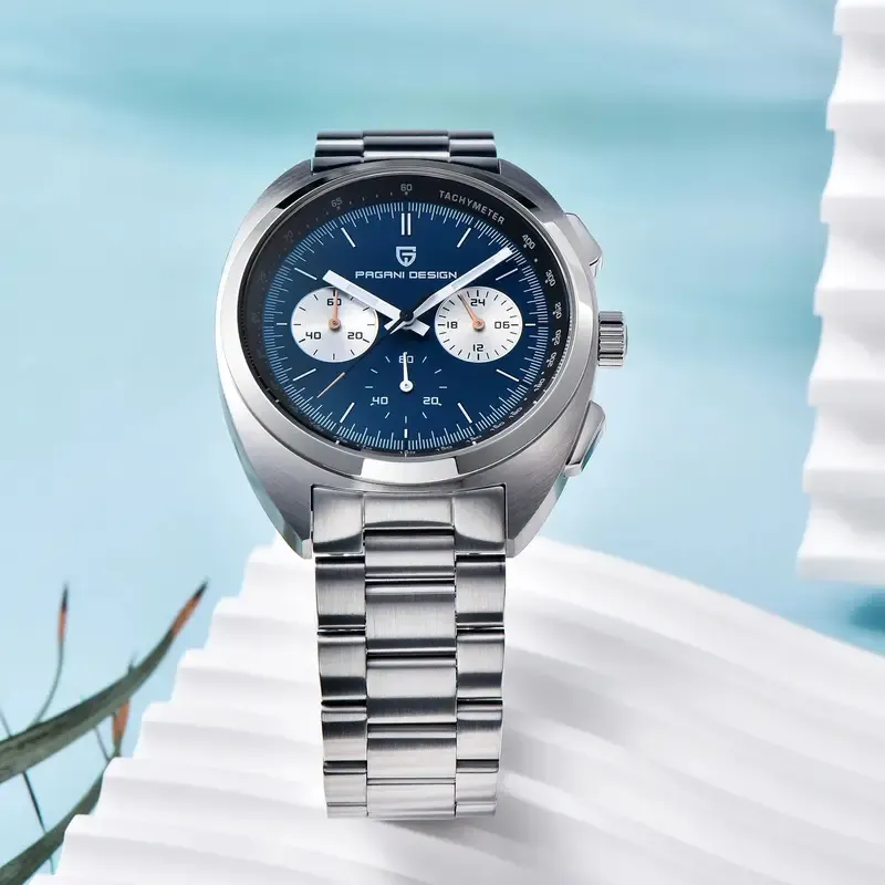 Pagani design 2024 new men's watches top luxury quartz panda dial pilot watch for men vk63 sport chronograph wristwatch men 1782