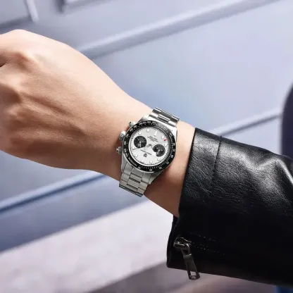 PAGANI DESIGN 2023 New BB Panda Retor Top Luxury Quartz Watch For Men Sport Chronograph AR Sapphire Glass Men's watch