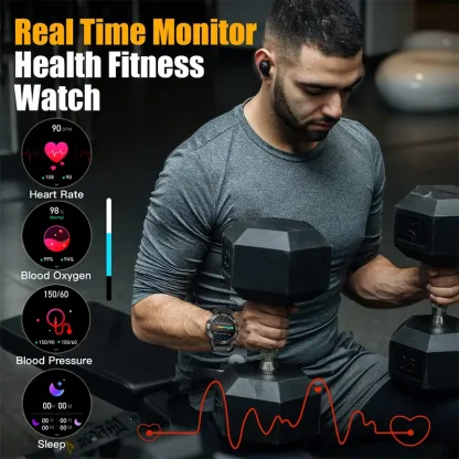 Hit 2023 new 1.39 "Bluetooth call smart watch men sports fitness tracker IP67 waterproof smartwatch for Android iOS 400mAh