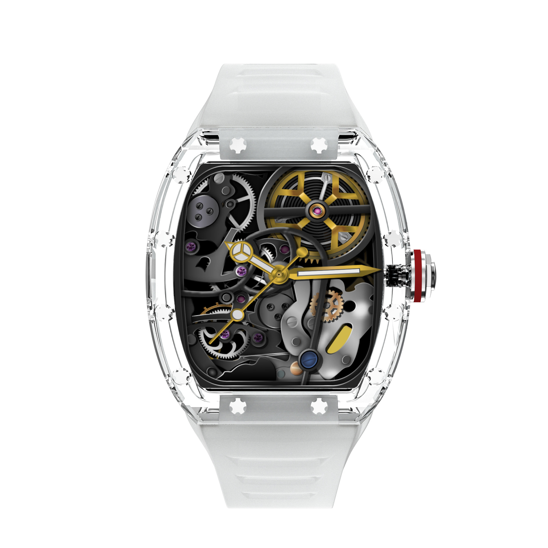 Richard Barrel Yd5 Smart Watch Transparent Case Cool Mechanical Watch Alipay Offline Payment NFC Bracelet