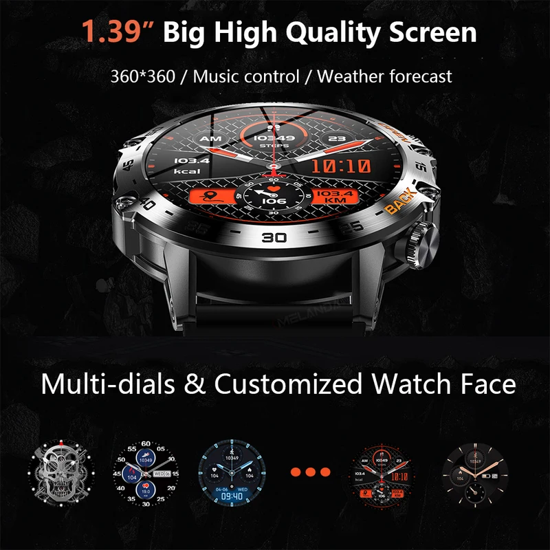 Hit 2023 new 1.39 "Bluetooth call smart watch men sports fitness tracker IP67 waterproof smartwatch for Android iOS 400mAh